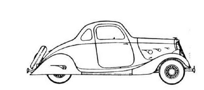 Car With A Spare Tire Men Coloring Pages